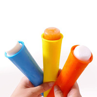 Moules à glaces portables en silicone souple avec couvercles individuels, tubes à glaces réutilisables pour les fêtes d'enfants