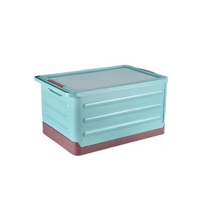 Foldable <b>Storage</b> <b>Box</b> With Wheels Rectangle Solid Color Clothing Organizer For Home Office Classroom Use - Product Image 5