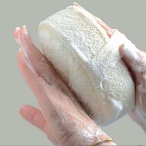 Éponge exfoliante naturelle ovale pour le corps, brosse de bain, gommage corporel, éponge loofah - Product Image 2
