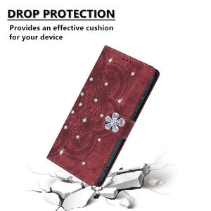 Étui portefeuille en cuir à motif Mandala fleuri et strass pour <span class=keywords><strong>Xiaomi</strong></span> 15T Pro 14T 13T <span class=keywords><strong>Redmi</strong></span> <span class=keywords><strong>NOTE</strong></span> 15 14 13 Pro Plus 4G 5G 15C Housse à rabat - Product Image 5