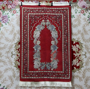 Tappetino da Preghiera Islamico Moderno Portatile in Poliestere Intrecciato per Bambini, Imbottito e Lavabile, con Borsa per Uso Domestico e in Moschea - Product Image 3