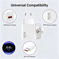 Adaptateur USB de charge super rapide 90W avec câble Type C 6A, chargeur de téléphone, alimentation rapide, chargeur mural pour téléphone portable