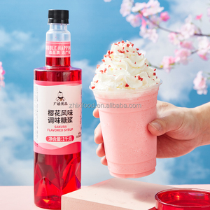 1kg Sakura <strong>Cherry</strong> Blossom Flavored <strong>Syrup</strong> Bubble Tea <strong>Syrup</strong> for Cocktail Bottle Packaging - Product Image 3