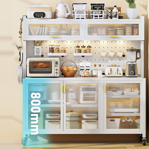 Étagère à 5 niveaux <span class=keywords><strong>pour</strong></span> <span class=keywords><strong>micro</strong></span>-ondes, étagères de cuisine <span class=keywords><strong>pour</strong></span> épices, casseroles et poêles, noire - Product Image 4