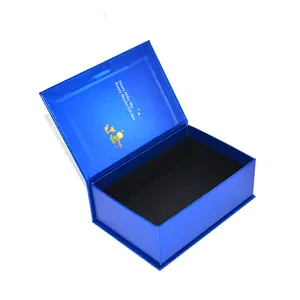 卸売高級カスタムプリントハードカバーリジッドペーパーブック型化粧品包装磁気ギフトボックス