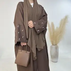 الموضة الشرق الأوسط تركيا دبي التطريز أنيقة سترة عباية النساء المسلمات فساتين