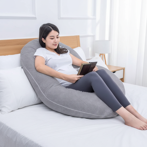 Almohada de <span class=keywords><strong>Embarazo</strong></span> Semicircular Jiyimei para Mujeres Embarazadas, Funda Extraíble, Relleno de Algodón PP y Terciopelo de 200 Hilos, Personalizable - Product Image 4