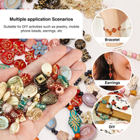 Manik akrilik Mode campuran manik-manik longgar warna Electroplating gelang Diy Aksesori rantai ponsel grosir
