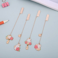 Chaîne en alliage d'animaux Sakura, lapin, dessin animé, romantique, pendentif, marqueur de Page, fournitures scolaires et de bureau, 1 pièce