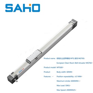 Módulo Lineal de Correa Síncrona SAHO MTG60 a Prueba de Polvo, Perfil de Aluminio, Carrera Larga, Capacidad de Carga de 35 kg, Funcionamiento Suave, 0.05 mm - Product Image 2