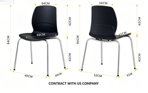 US DELIVERY Modern PP Plastic Portable <b>Dining</b> <b>Chairs</b> with Backrest for Home Bar & Restaurant Use | Ready Ship Contract Seating - Product Image 2