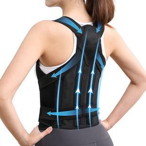 Civière <span class=keywords><strong>lombaire</strong></span> extensible 4 plaques de soutien Correcteur de posture Ceinture arrière taille homme - Product Image 2