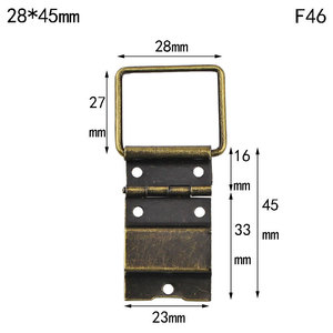 Bisagra para Muebles de Acero al Carbono, Montaje Superficial, 4 Agujeros, F51 F50 F49 F48 F47 F46 F45, Accesorios para Cajas de Madera - Product Image 2