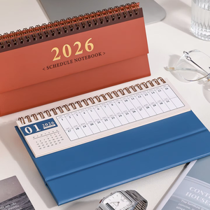 2026 Rectangle Horizontal Papier Personnalisé Bureau Calendrier Horloge Auto-Discipline Enregistrement Mémo Frais Simple Conception Personnalisé Couleur <span class=keywords><strong>Table</strong></span> - Product Image 4