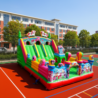 Château gonflable personnalisable à thème licorne et poney, avec toboggan, en PVC écologique – Meilleur prix