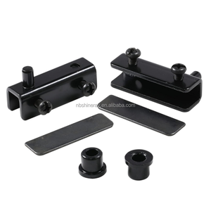 Thép Đen 40x12x15mm có thể điều chỉnh cửa kính Bản lề kẹp Độ dày <span class=keywords><strong>pivot</strong></span> bản lề clip cho bệnh viện phòng ngủ phòng tắm nhà bếp (3 - Product Image 1