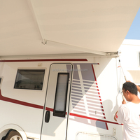 Auvent rétractable en PVC imperméable au meilleur prix, pour camping, caravane, tente, montage latéral, auvent de protection solaire en cassette