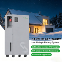 Batterie solaire auto-chauffante Enershare 16 kW, cellules Lifepo4, kit solaire pour maison en climat froid