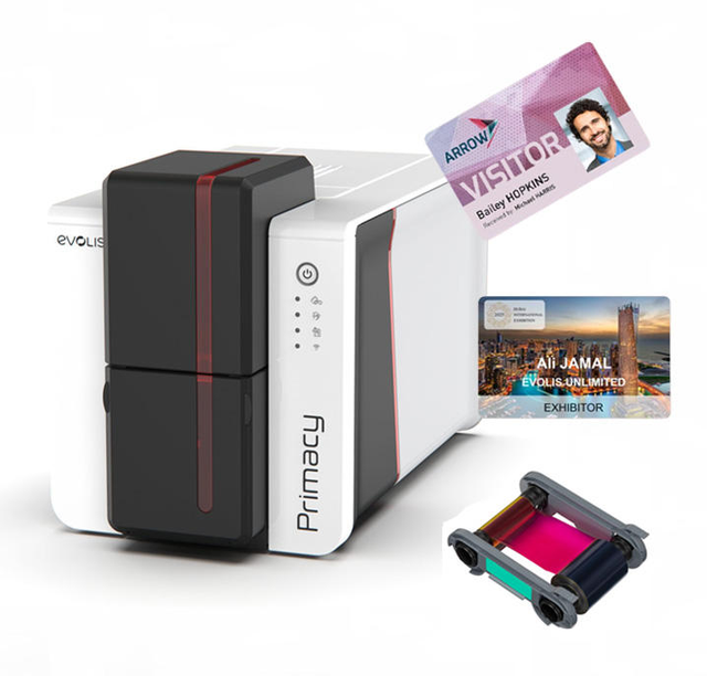 Genuine Original for Evolis Primacy 2 Thermal Sublimation Printer Single & Dual Sided PVC ID Card Printer in Stock