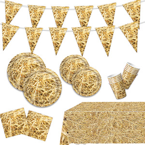 JUAN LI Haystack Party Supplies Disposable Birthday Decoration Outdoor Theme Props - Product Image 3