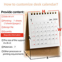 Directement de l'usine |   Calendrier de bureau esthétique de haute qualité personnalisé imprimé 2026-2027 |   Mini Flip Style |   Impression offset