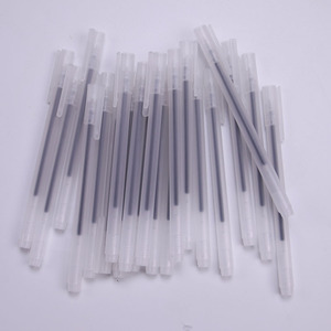 Bolígrafo de bola de plástico esmerilado, tapa de escritura enorme, hoja barata, papelería Simple, Delgado, Original, básico, transparente - Product Image 3