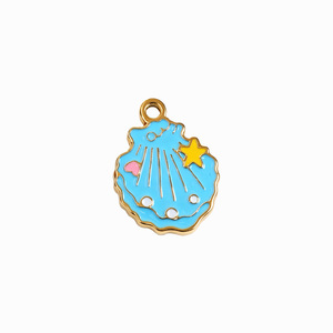 Pendentif Charme en Acier Inoxydable Collection Vacances d'Été : Petit Pendentif, Pendentif Arbre de Coco, Pendentif Plage, Pendentif Carte, Pendentif Tour - Product Image 5