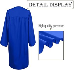 Toga di Laurea Personalizzata OEM in Poliestere Nero Opaco, Stampa Serigrafica, Unisex per Adulti, Autunno/Inverno, per Università - Product Image 1