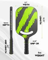 Pala de Pickleball de Fibra de Carbono Cruda T700 - Material Ecológico con Textura Antideslizante Global Sports, 1250g, 40 Orificios, GQK Ascent GC5104