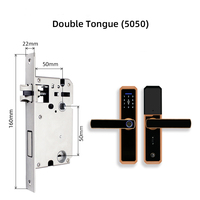 Venta al por mayor entrada digital sin llave Ttlock APP Control DE LA MANIJA huella dactilar tarjeta electrónica IC código de acceso cerradura de puerta inteligente para el hogar
