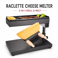 Kommerzieller Raclette-Käseschmelzer mit Antihaft-Tischgrill und Verstellbarem Heizständer für Restaurant- und Partygebrauch