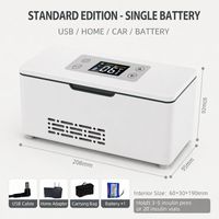 Estuche Refrigerador para Inyectores y Plumas de Péptidos, Mini Nevera Portátil, Organizador de Frascos y Cajas