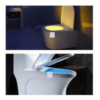 Closestool Lampe à induction Portable 16 couleurs changeantes Led Wc Closestool Bowl Night Light Capteurs de mouvement