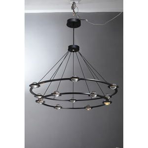 <span class=keywords><strong>Lampadario</strong></span> Moderno di Lusso a Più Livelli con Anelli in Ottone Dorato e <span class=keywords><strong>Sfere</strong></span> in Alabastro, Luce LED a Risparmio Energetico 2700K Bianco Caldo - Product Image 1