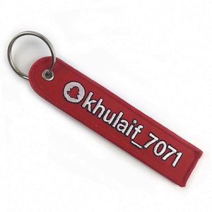 Porte-clés personnalisé pas cher avec patch en tissu, étiquette tissée, broderie et logo sur mesure - Product Image 4