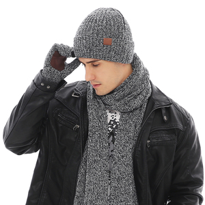 All'ingrosso moda di alta qualità uomini caldi invernali cappelli berretto a maglia <span class=keywords><strong>sciarpa</strong></span> <span class=keywords><strong>e</strong></span> guanti set - Product Image 2