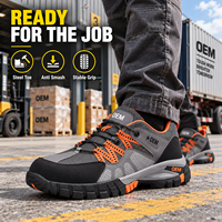 Chaussures de sécurité basses en tricot avec embout en acier anti-écrasement, résistantes à l'usure, pour entrepôt et travail industriel, plusieurs styles, OEM