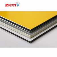 Panneau composite en aluminium Alucobond de 4 mm, revêtement PE, PVDF, pour revêtement mural extérieur, décoration de façade