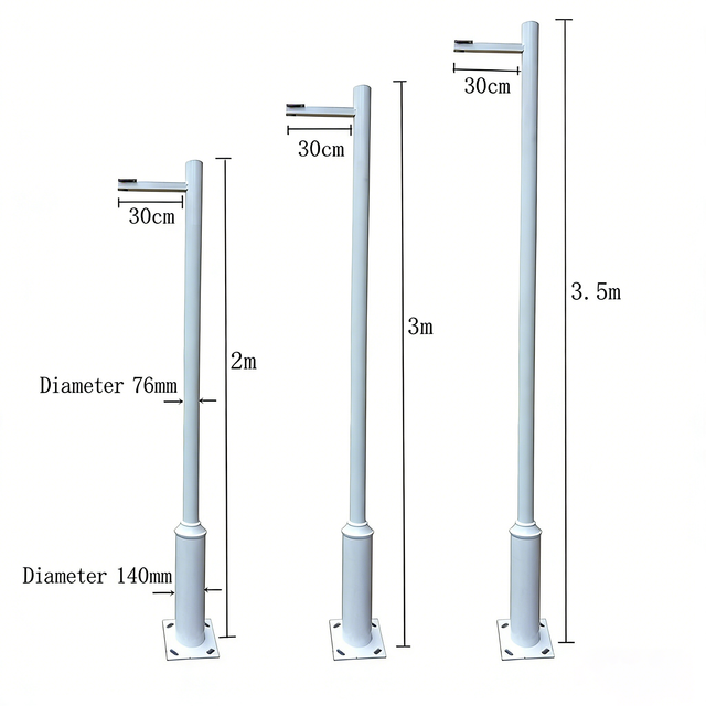 Outdoor CCTV Camera Pole Galvanized Steel Security Monitoring Mount 6M 8M 10M for Security Systems