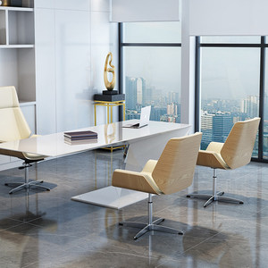 Fauteuil de Direction Moderne en Cuir avec Base en Acier Inoxydable et Fonction de Balancement Ergonomique - Product Image 4