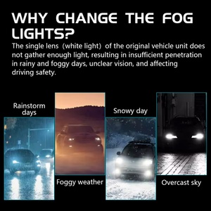 Sanvi Best-Selling F09 Pro Easy Installation 30-52w White+Yellow LED Car Lights New Type Fog Lens Bi LED Low High Beam - Product Image 5