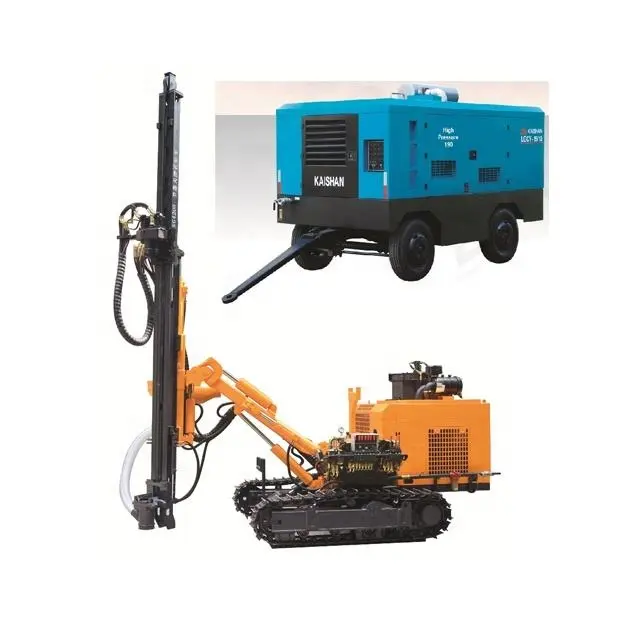 New Portable KG420 Pneumatic DTH Drilling Rig Small Rotary Borehole Core Drill Machine for Mining Applications