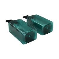 Bouteille de shampooing en plastique PET 400ML Corps carré Bouteille de savon à pompe à pression