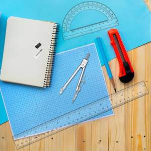 Règle flexible pour la <span class=keywords><strong>géométrie</strong></span> et le <span class=keywords><strong>dessin</strong></span> <span class=keywords><strong>de</strong></span> formes détaillées en matériau transparent transparent avec des marquages faciles - Product Image 5