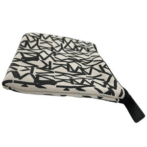 Neceser de algodón con logotipo personalizado, bolsa blanca ligera para maquillaje, con cremallera - Product Image 3