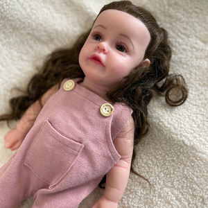 20 "silikon yeniden doğmuş bebek çocuklar için ağırlıklı tam vücut silikon yeniden doğuş yürümeye başlayan köklü uzun saç 3.4kg yeniden doğuş bebek Xmas hediye - Product Image 5