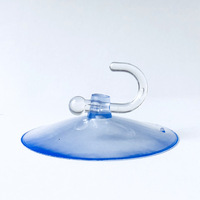 Ventouse transparente en PVC de 8 cm de diamètre pour verre, type aspiration, crochet de plafond intégré sans trace pour rangement DIY