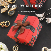 Boîte d'emballage en carton rigide cubique recyclable et élégante pour bijoux, montres, cadeaux d'anniversaire, colliers et boucles d'oreilles