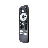 Télécommande vocale ABS personnalisable à 22 touches pour Android TV Box, lumière LED bleue, certifiée ROHS, avec 4 boutons, utilisation domestique