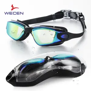 Wettbewerb für Erwachsene Modische Sport-Schwimm brille Männer Keine undichte Anti-Fog-UV-Schutz-Silikon-Schwimm brille